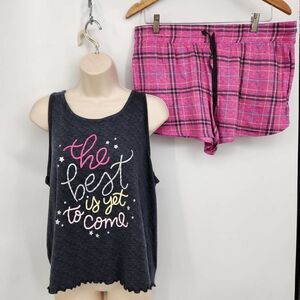 Secret Treasures Intimate's 2 Pc Sleepwear Tank & Shorts Pockets